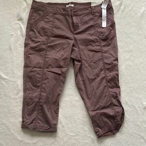 Maurices Dusty Rose/Brown Cropped Pants